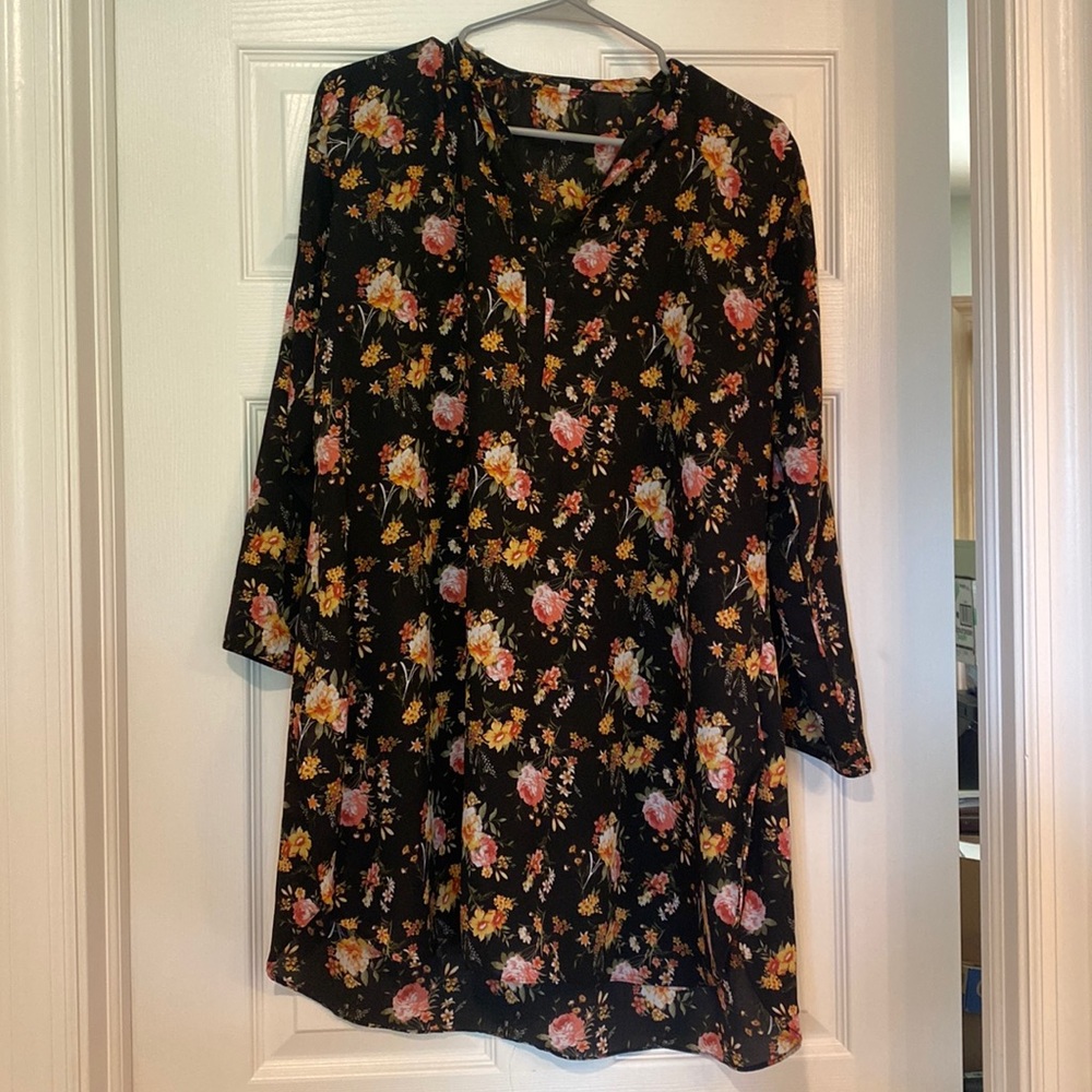 New Tunic Top in Georgette floral print